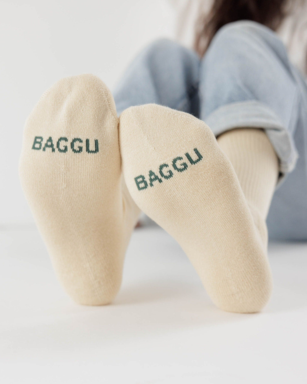 Baggu Essential - Ribbed Sock Ecru