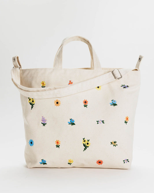 Baggu Everyday - Horizontal Zip Duck Bag Embroidered Ditsy Floral