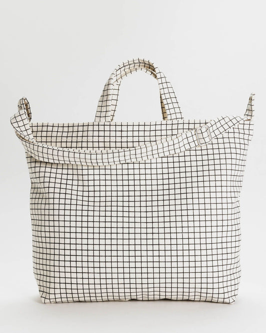 Baggu Trending - Horizontal Zip Duck Bag Natural Grid