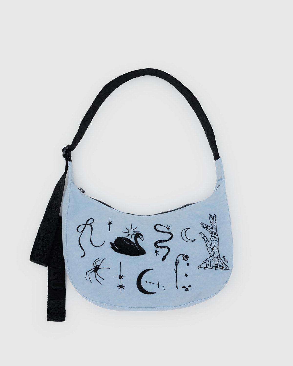 Baggu Recommended - Medium Nylon Crescent Bag Embroidered Ballet Icons