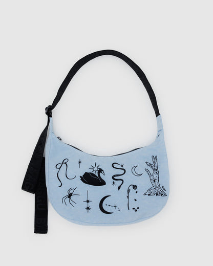 Baggu Recommended - Medium Nylon Crescent Bag Embroidered Ballet Icons
