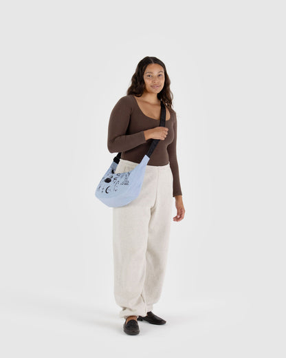 Baggu Recommended - Medium Nylon Crescent Bag Embroidered Ballet Icons