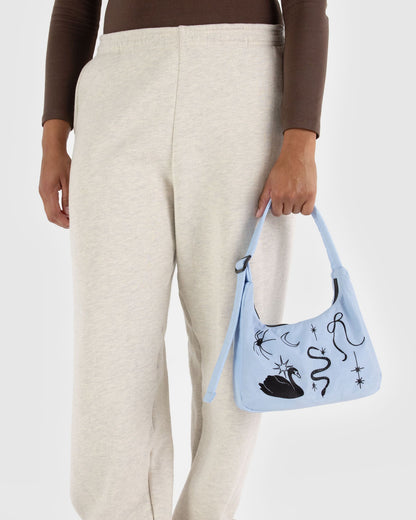 Baggu Smart Buy - Mini Nylon Shoulder Bag  Embroidered Ballet Icons
