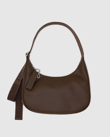 Baggu Everyday - Medium Recycled Leather Crescent Bag Brown