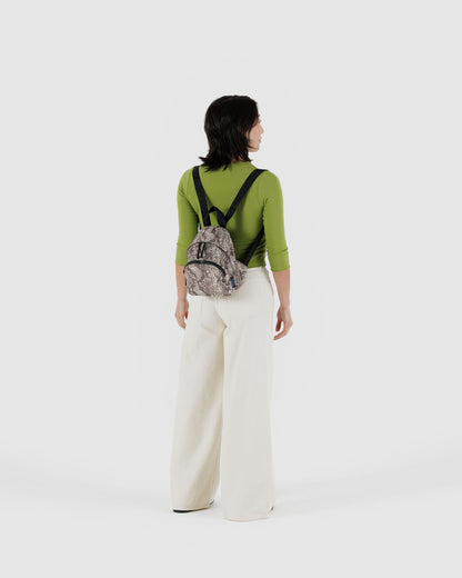 Baggu Quality - Mini Nylon Backpack Snakeskin
