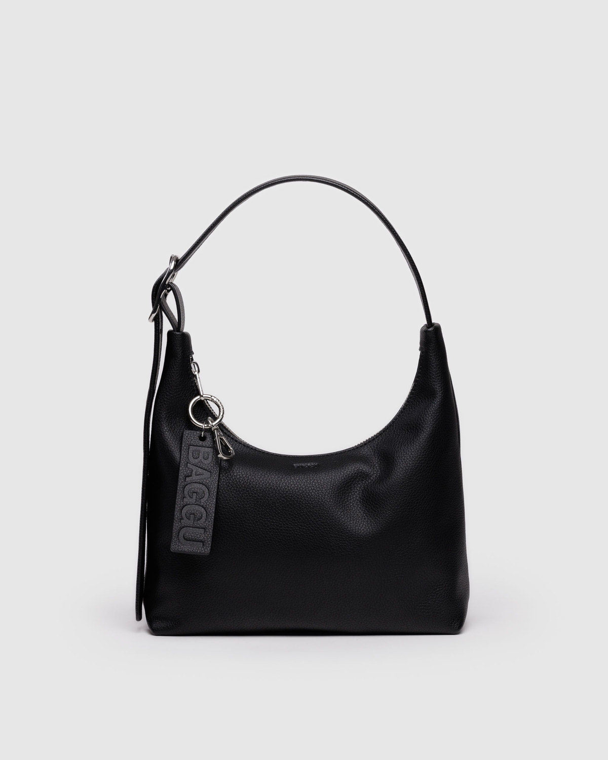 Baggu Signature - Mini Recycled Leather Shoulder Bag Black