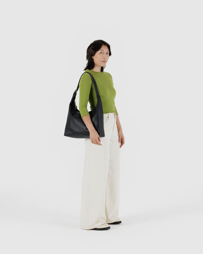 Baggu Smart Buy - Recycled Leather Shoulder Bag Black