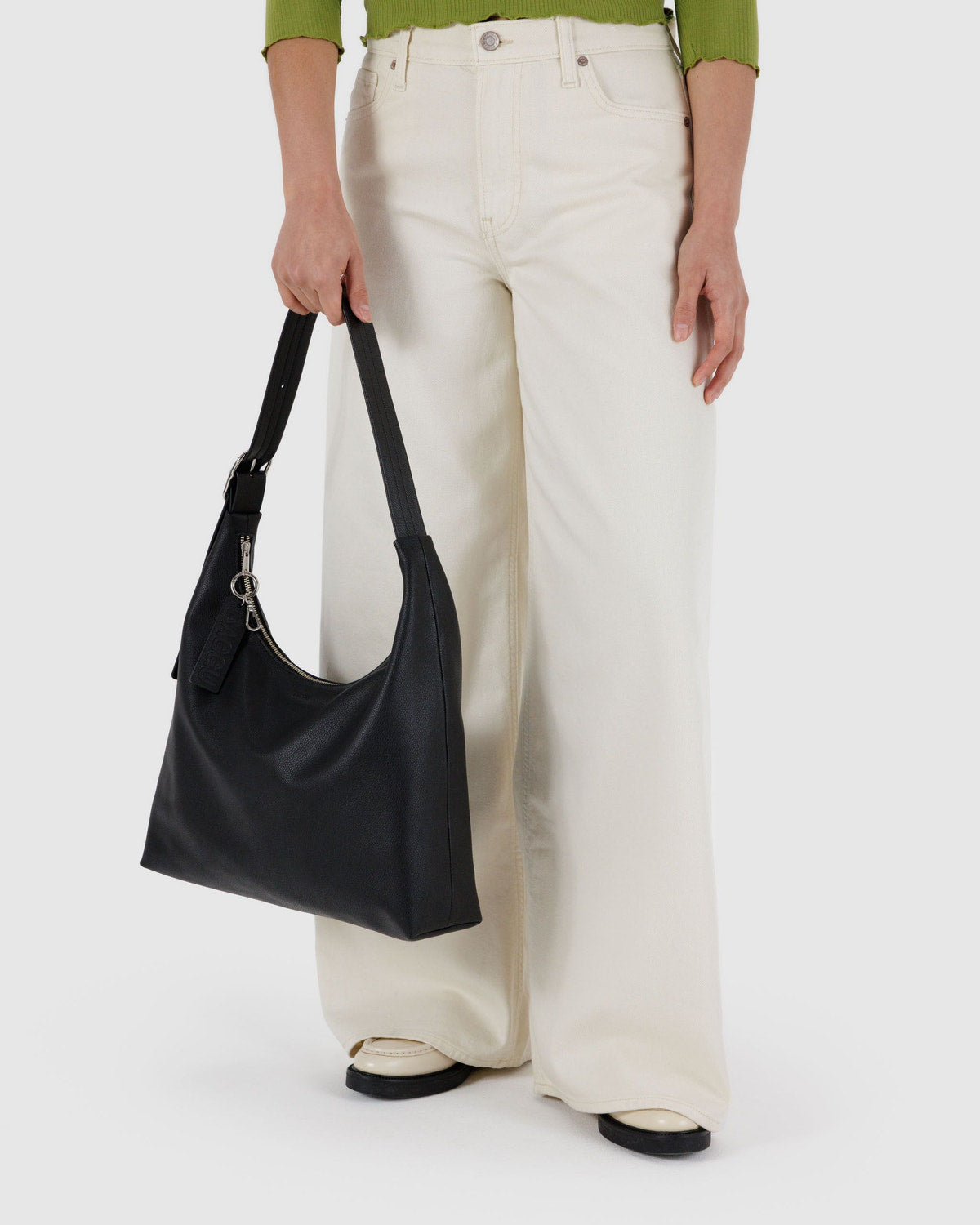 Baggu Smart Buy - Recycled Leather Shoulder Bag Black
