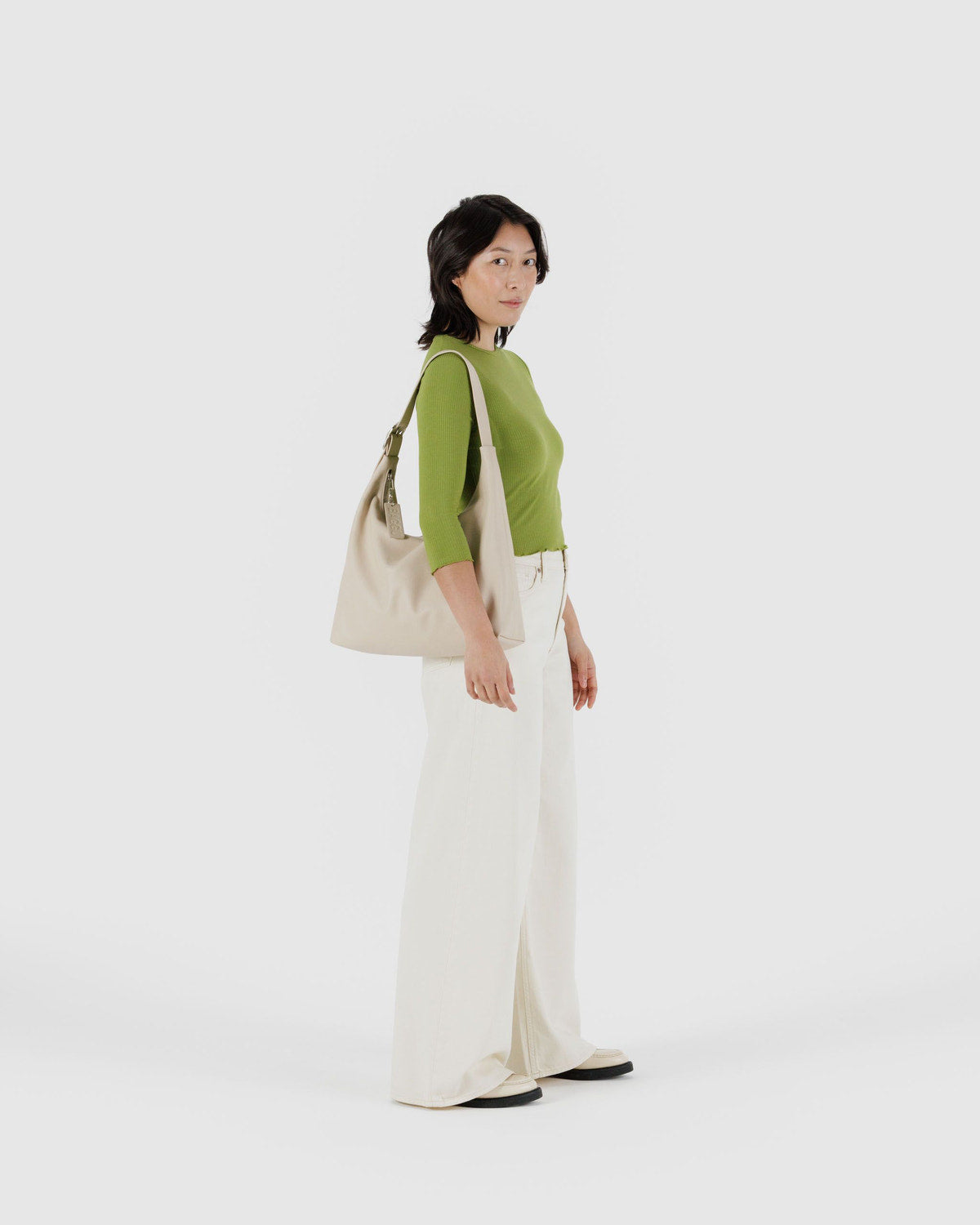Baggu Great Value - Recycled Leather Shoulder Bag Stone