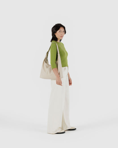 Baggu Great Value - Recycled Leather Shoulder Bag Stone