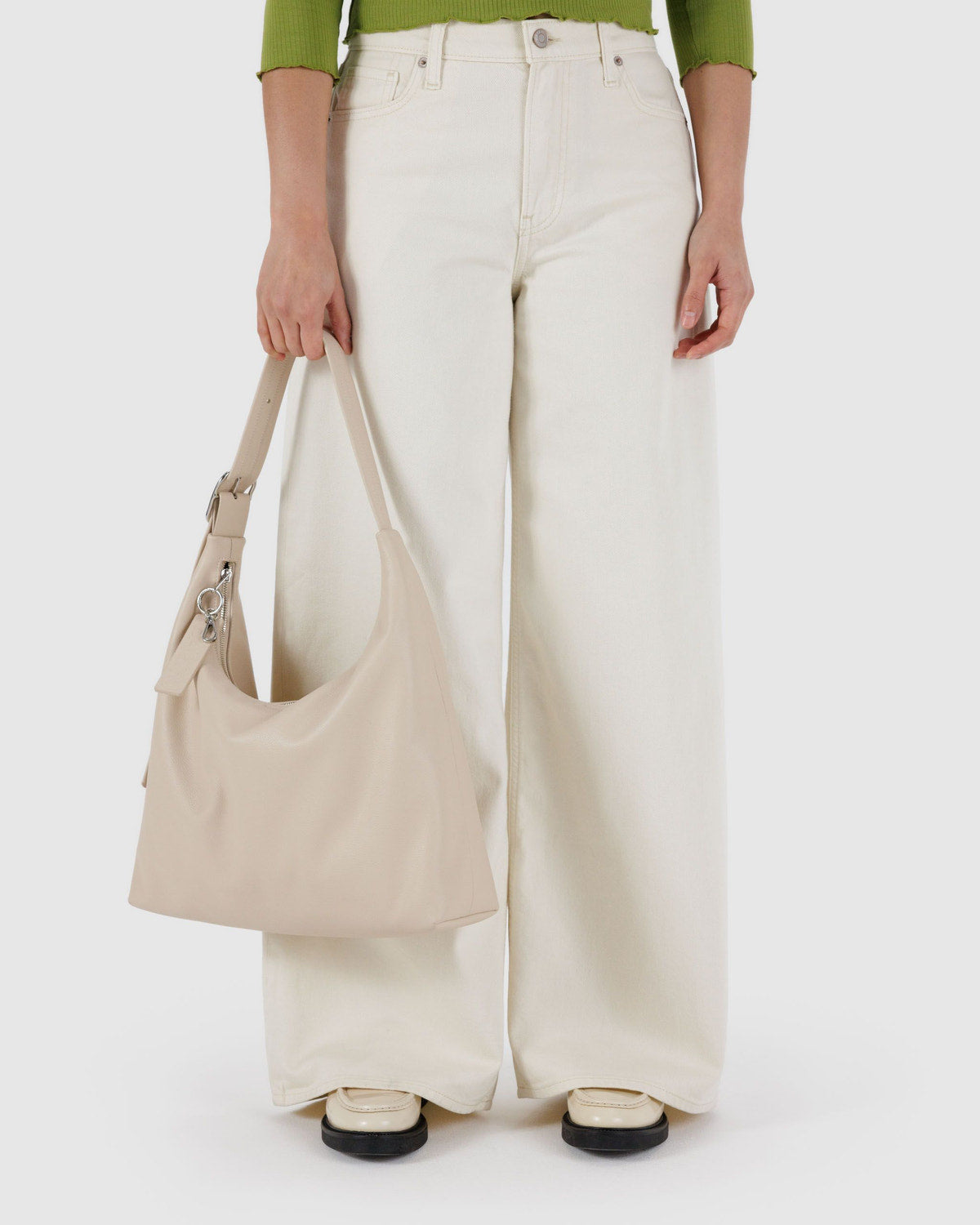 Baggu Great Value - Recycled Leather Shoulder Bag Stone