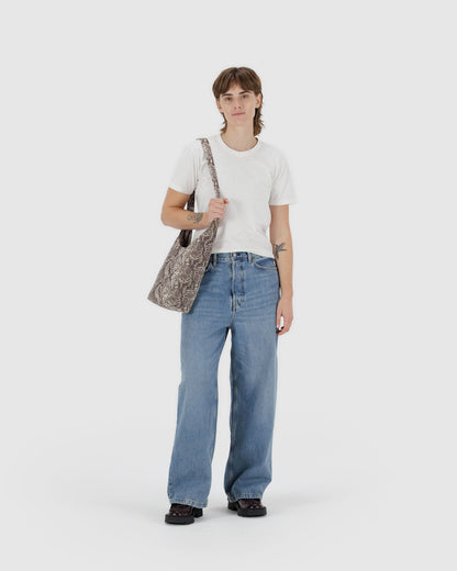 Baggu Sale - Small Nylon Sling  Snakeskin