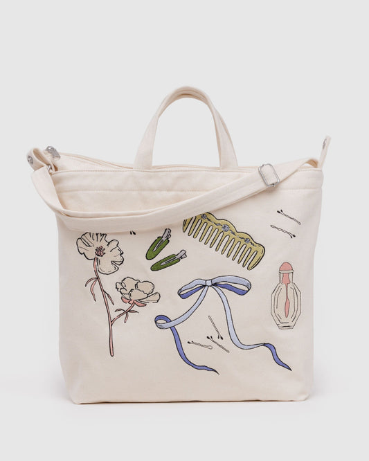 Baggu Signature - Horizontal Zip Duck Bag Embroidered Get Ready With Me