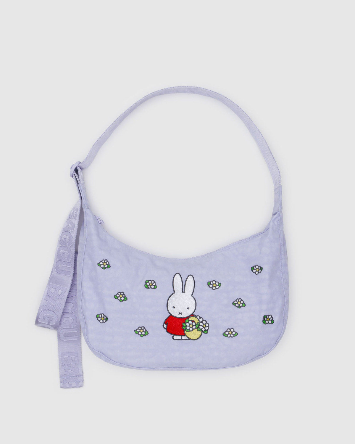 Baggu Top Pick - Medium Nylon Crescent Bag Embroidered Miffy