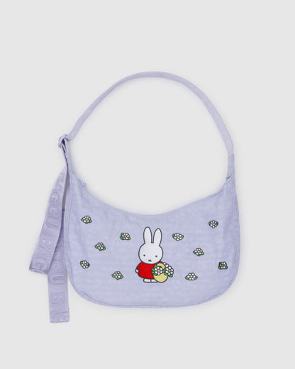 Baggu Top Pick - Medium Nylon Crescent Bag Embroidered Miffy