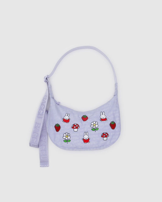 Baggu Deals - Small Nylon Crescent Bag Embroidered Miffy