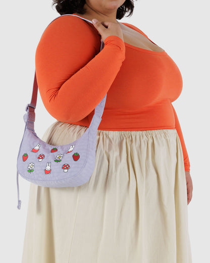 Baggu Deals - Small Nylon Crescent Bag Embroidered Miffy