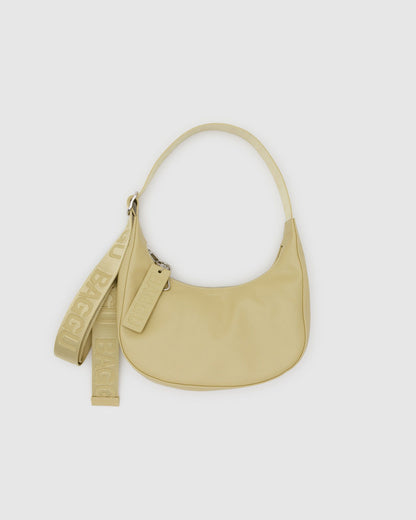Baggu Everyday - Small Recycled Leather Crescent Bag Straw