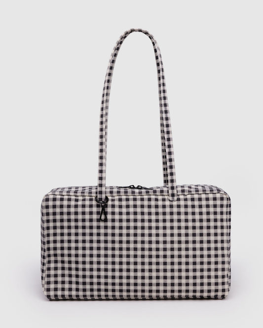 Baggu Classic - Medium Nylon Bowler Bag Black & White Gingham