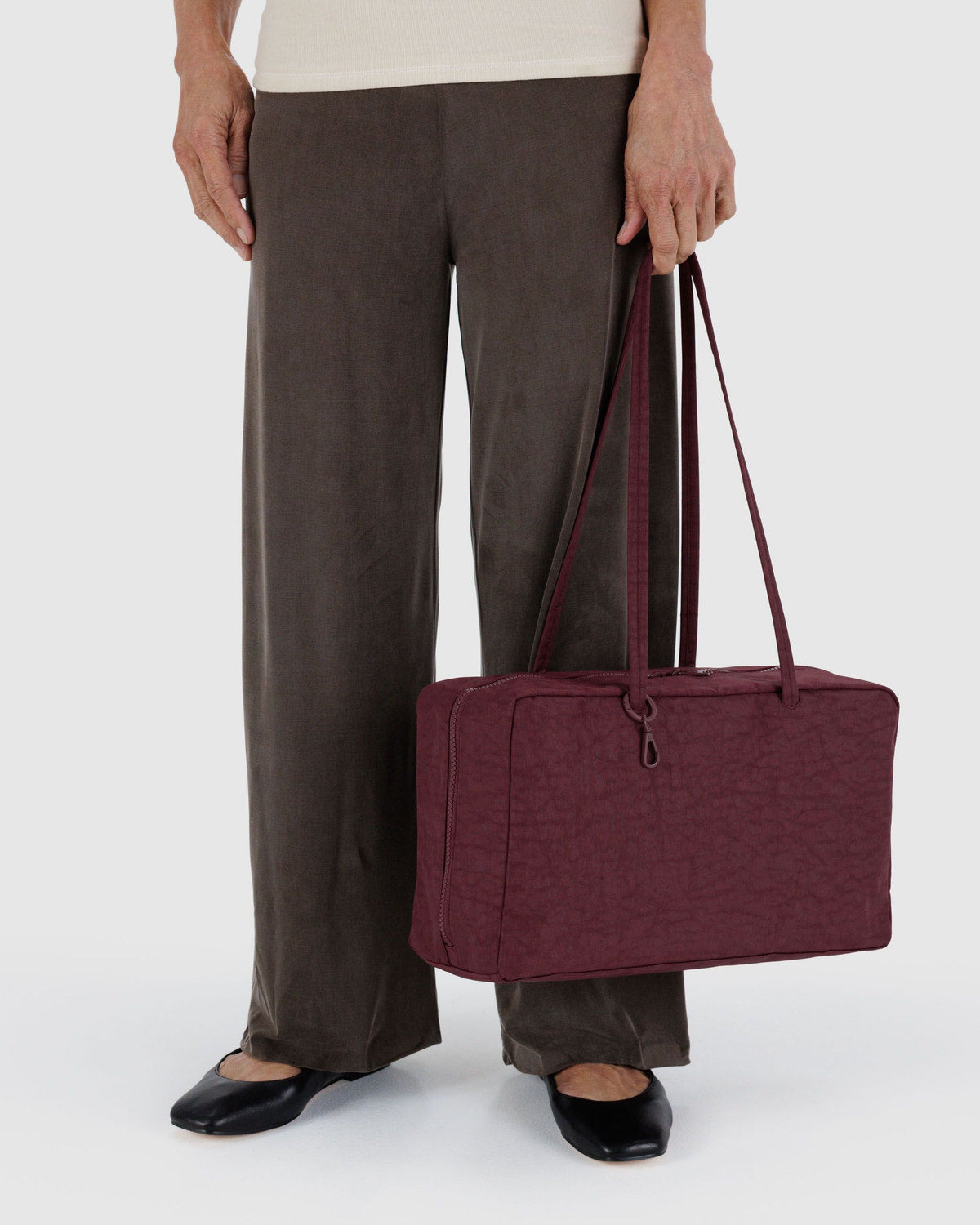 Baggu Best Price - Medium Nylon Bowler Bag Mahogany