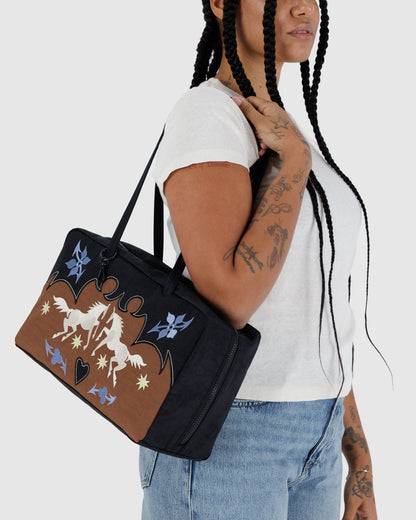 Baggu Discount - Medium Nylon Bowler Bag Western Appliqué