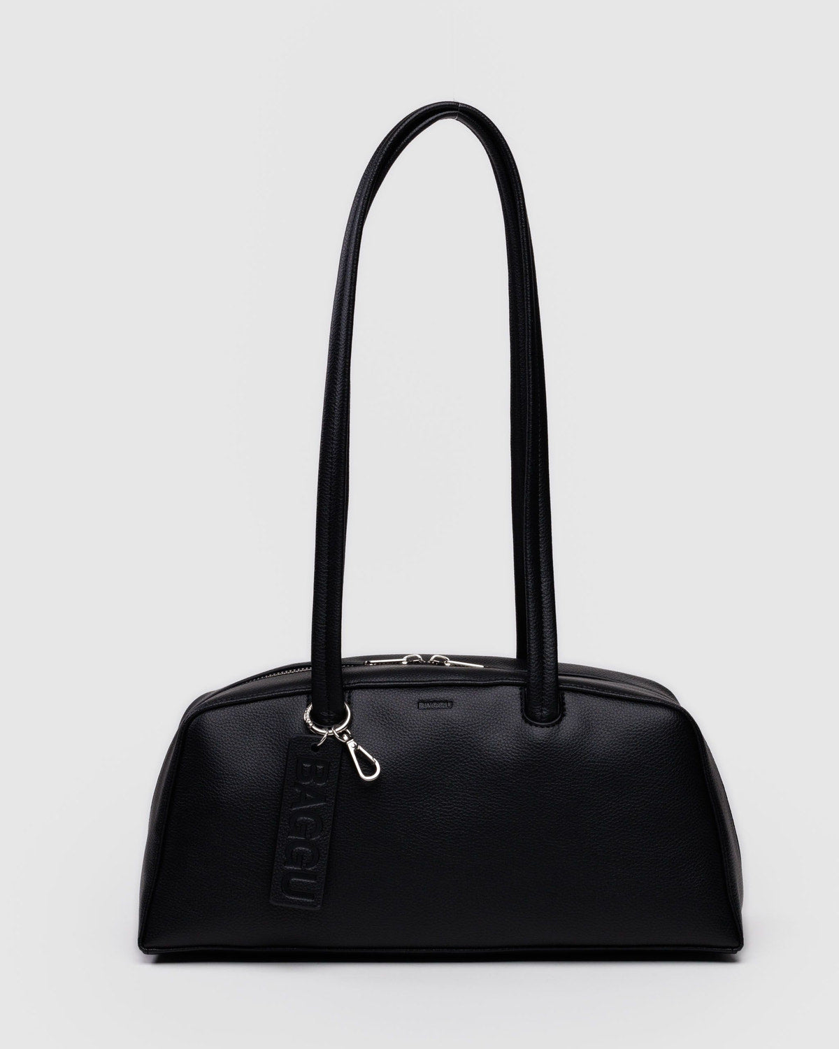 Baggu Hot Sale - Recycled Leather Bowler Bag Black