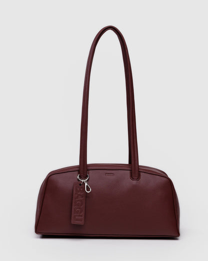 Baggu Quality - Recycled Leather Bowler Bag Mahogany