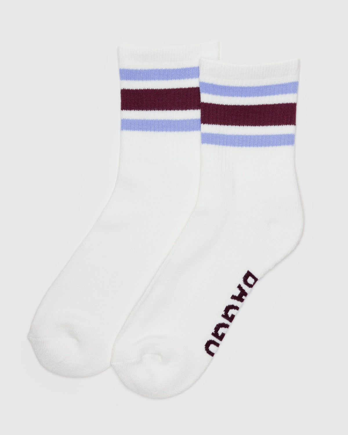 Baggu Premium - Ribbed Sock Ivory Stripe