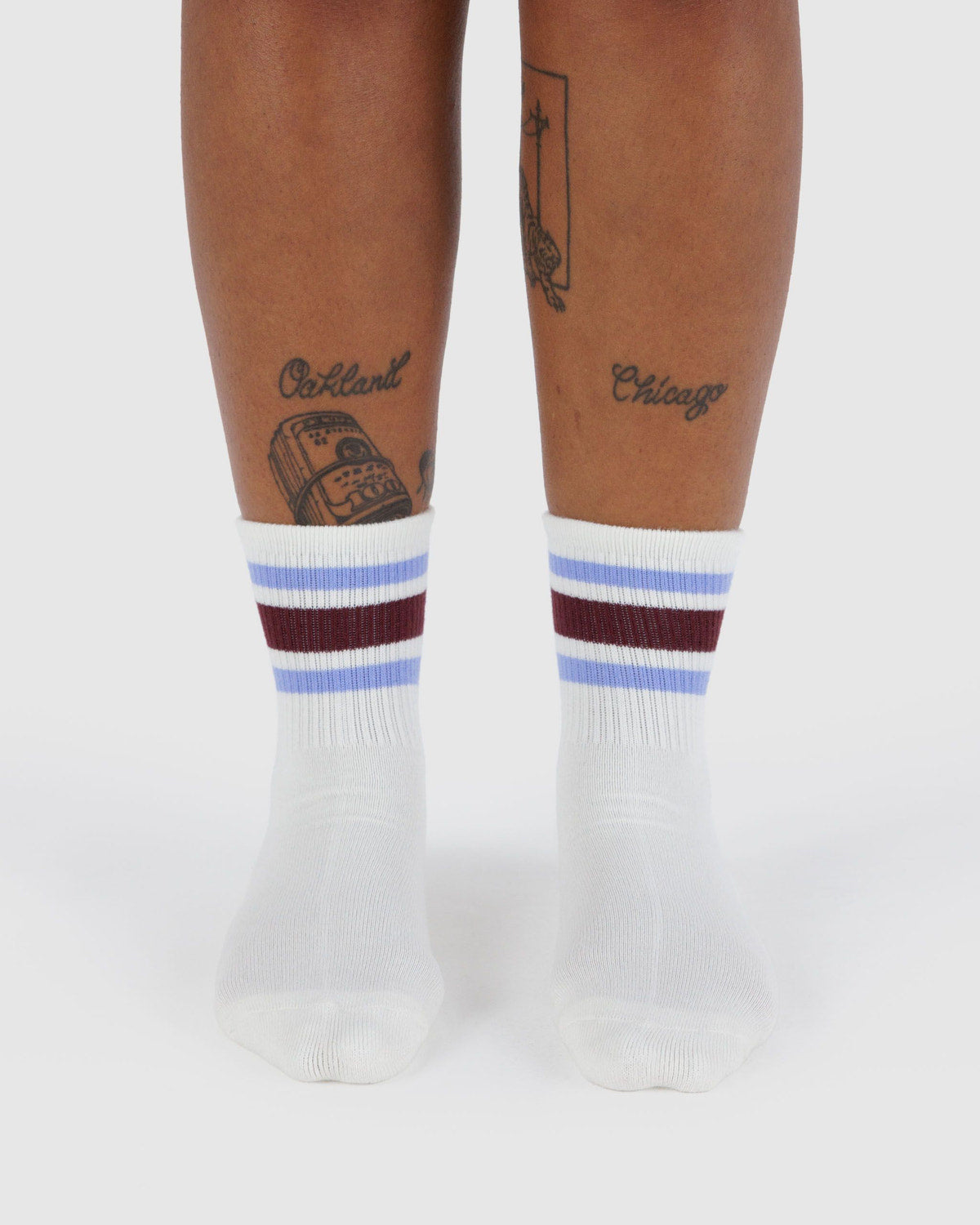 Baggu Premium - Ribbed Sock Ivory Stripe