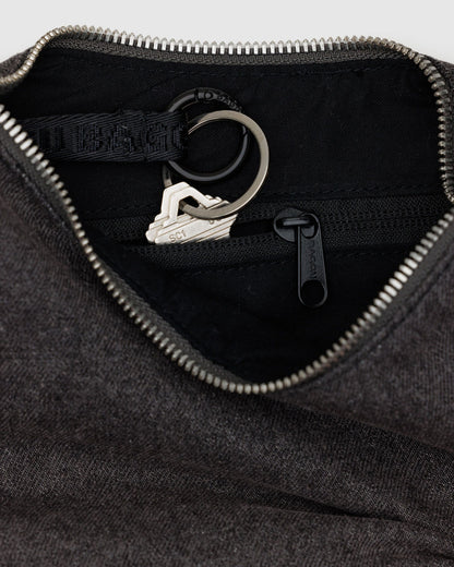 Baggu Hot Sale - Small Denim Crescent Bag Washed Black Denim