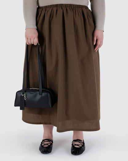 Baggu Sale - Small Recycled Leather Bowler Bag Black