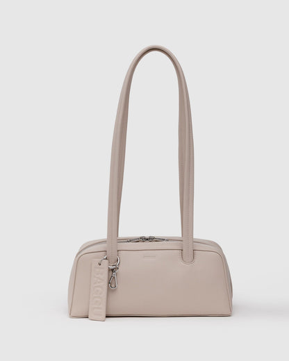 Baggu Trusted - Small Recycled Leather Bowler Bag Stone