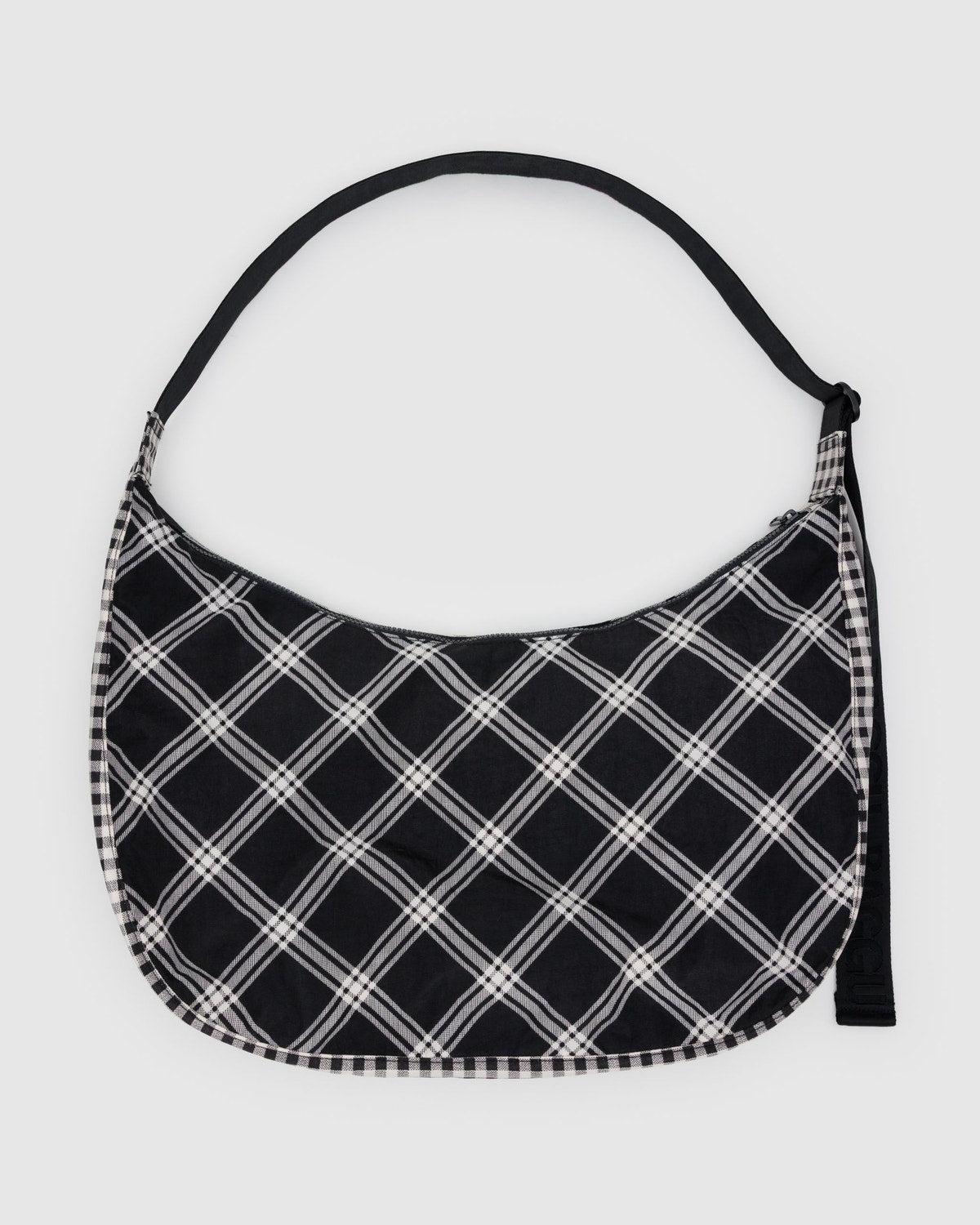 Baggu Deals - Large Nylon Crescent Bag Mixed Plaid