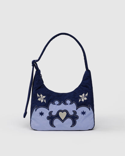 Baggu Latest - Mini Nylon Shoulder Bag  Western Appliqué