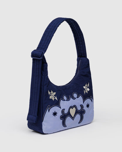 Baggu Latest - Mini Nylon Shoulder Bag  Western Appliqué