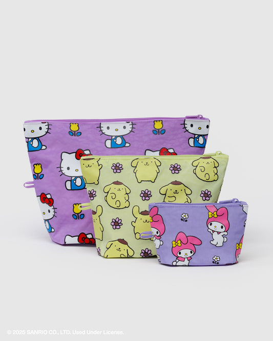 Baggu Recommended - Go Pouch Set Hello Kitty and Friends Florals