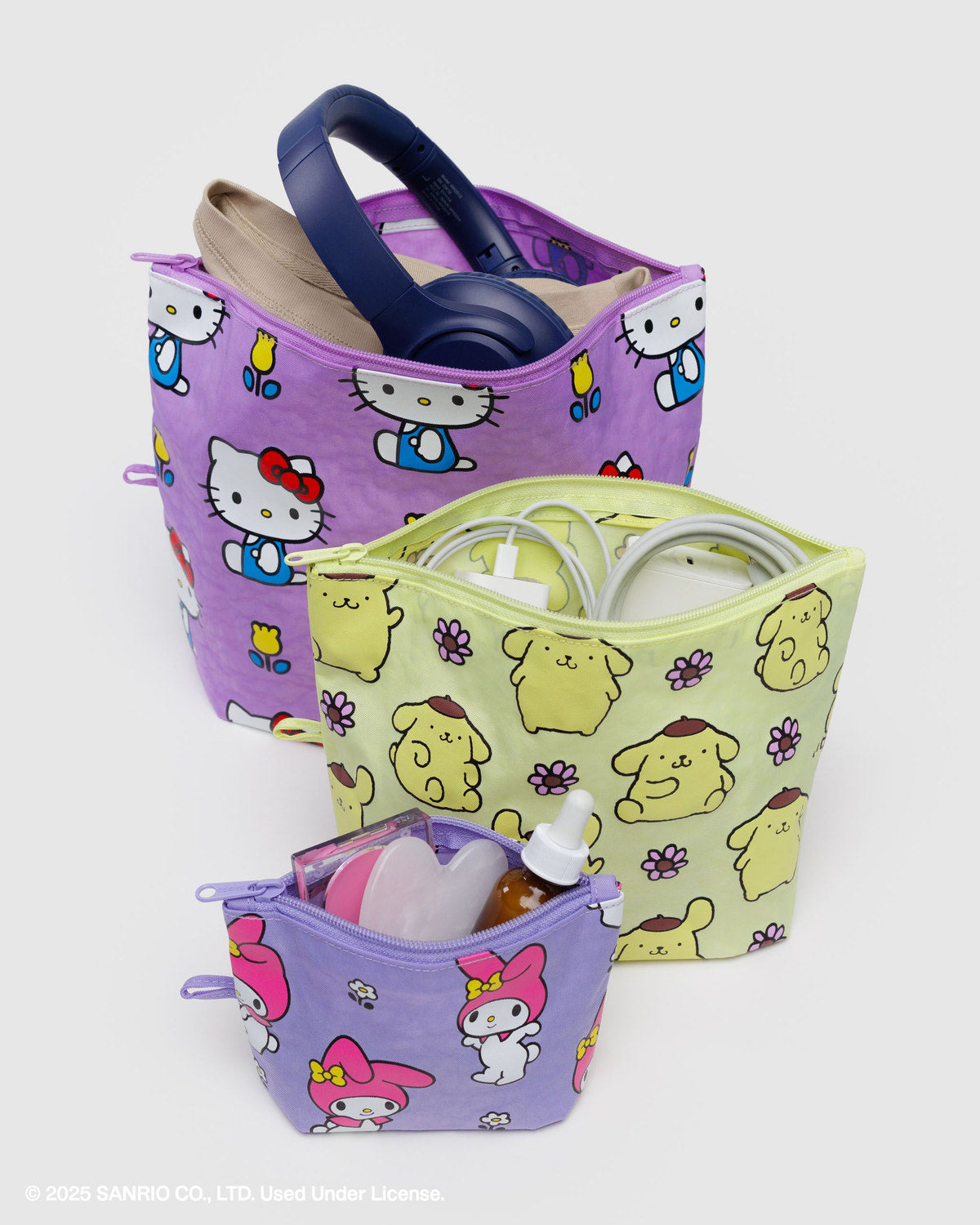 Baggu Recommended - Go Pouch Set Hello Kitty and Friends Florals
