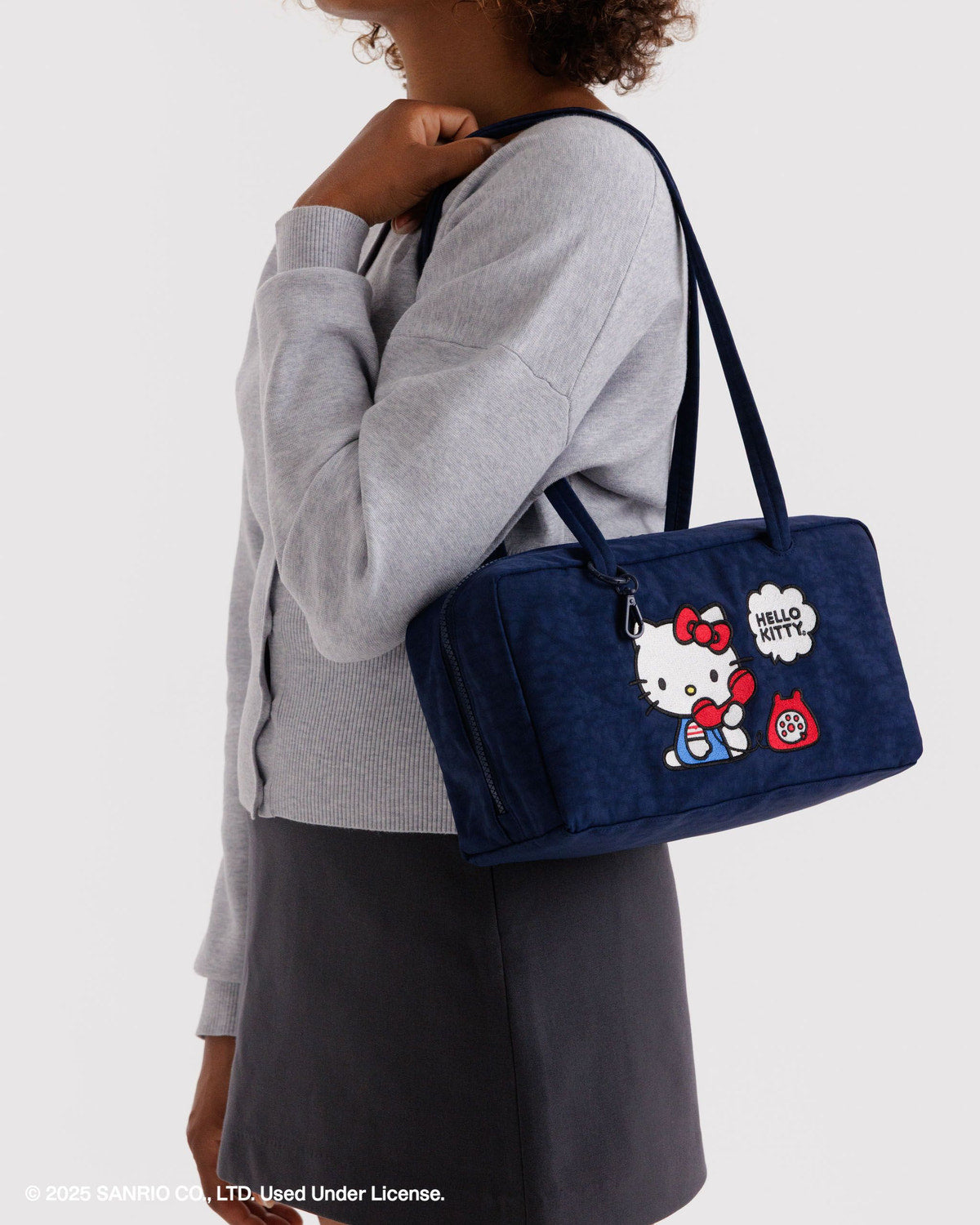 Baggu Special Offer - Nylon Bowler Bag Embroidered Hello Kitty Phone