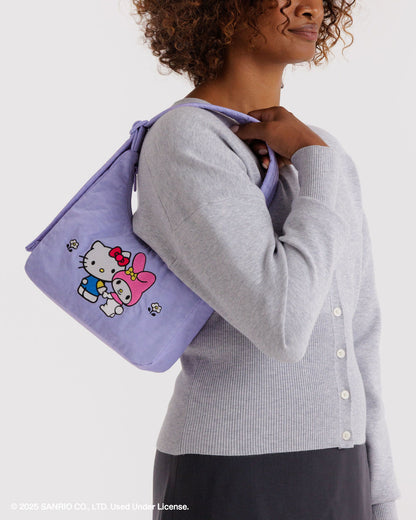 Baggu Signature - Mini Nylon Shoulder Bag  Embroidered Hello Kitty & My Melody