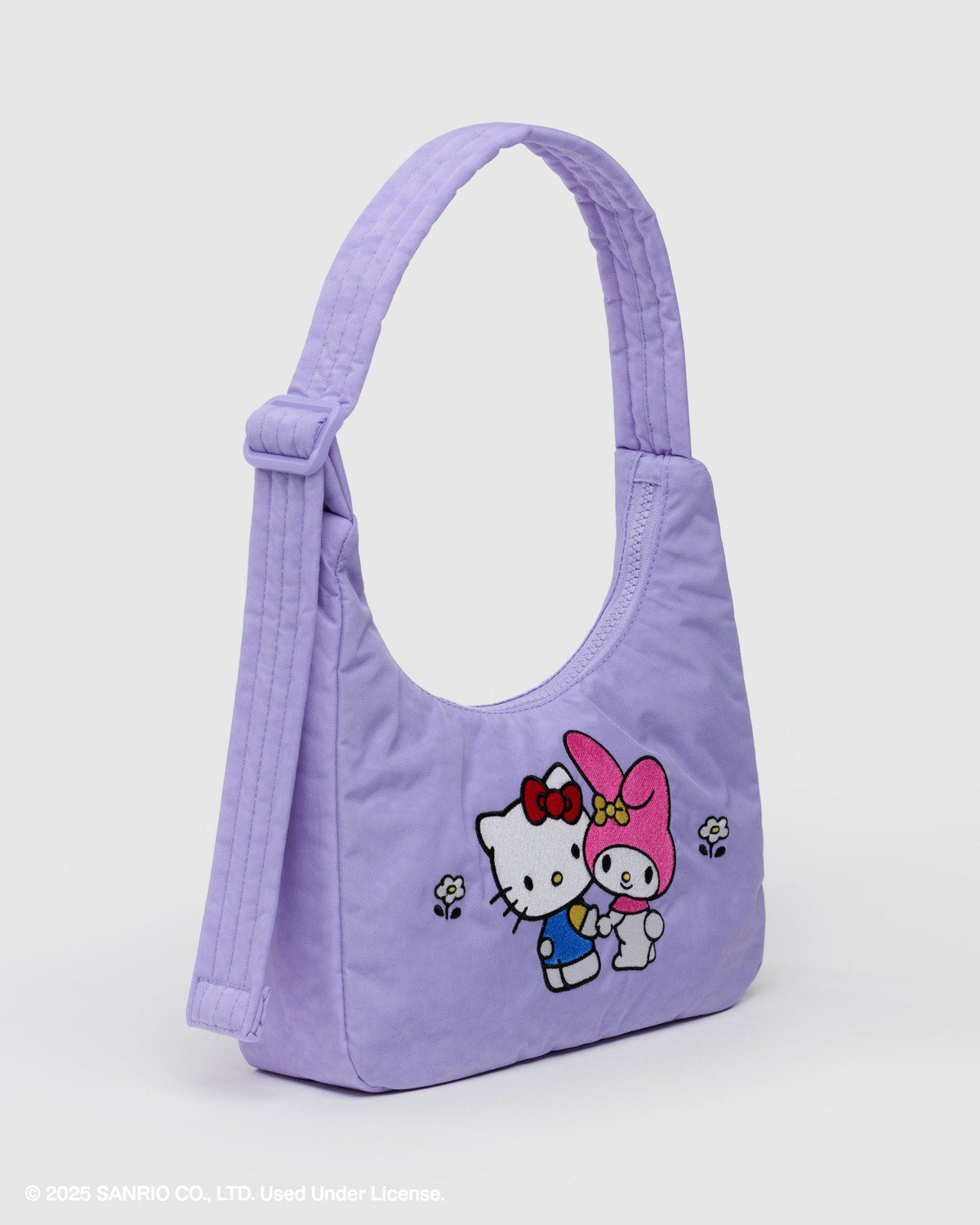 Baggu Signature - Mini Nylon Shoulder Bag  Embroidered Hello Kitty & My Melody