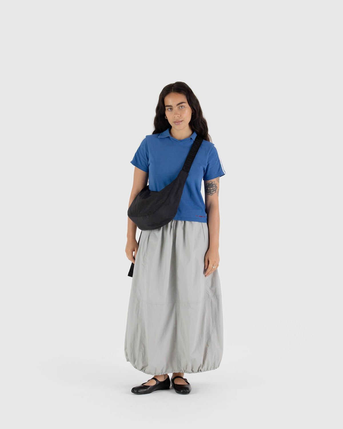 Baggu Trusted - Medium Nylon Crescent Bag Black