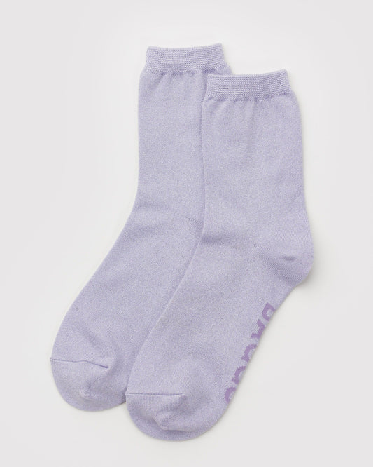 Baggu Best Seller - Crew Sock Lilac Metallic