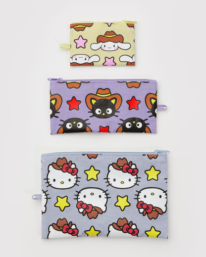 Baggu Signature - Flat Pouch Set Hello Kitty & Friends Western