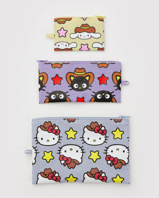 Baggu Signature - Flat Pouch Set Hello Kitty & Friends Western