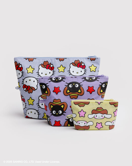 Baggu New - Go Pouch Set Hello Kitty & Friends Western