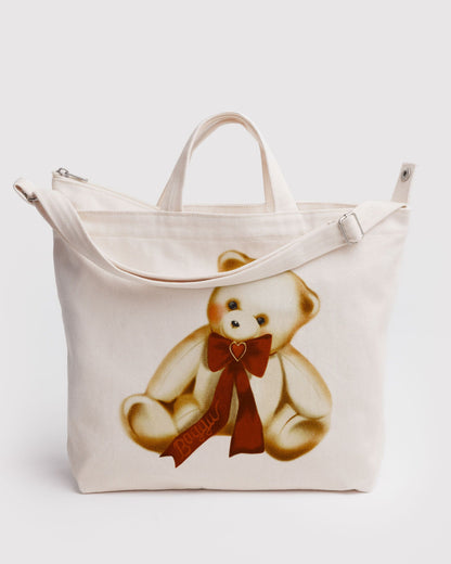 Baggu Sale - Horizontal Zip Duck Bag Teddy Bear