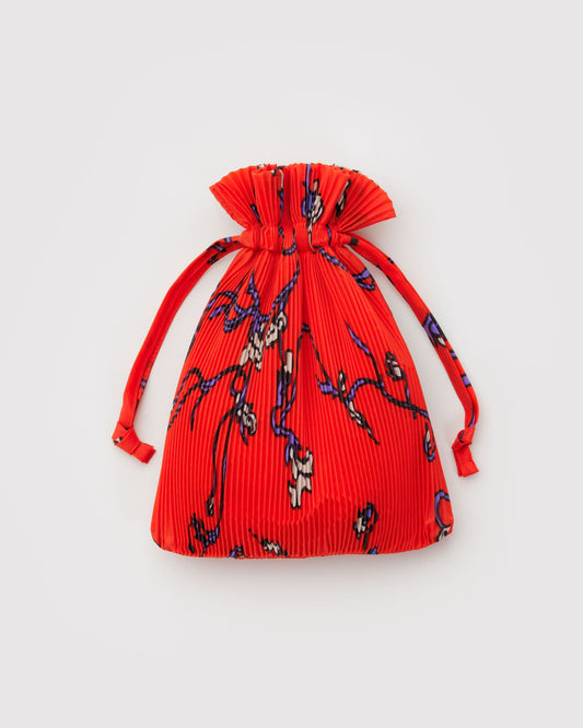 Baggu Deals - Pleated Baggu Red Snapdragon