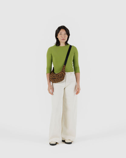 Baggu Discount - Small Nylon Crescent Bag Leopard