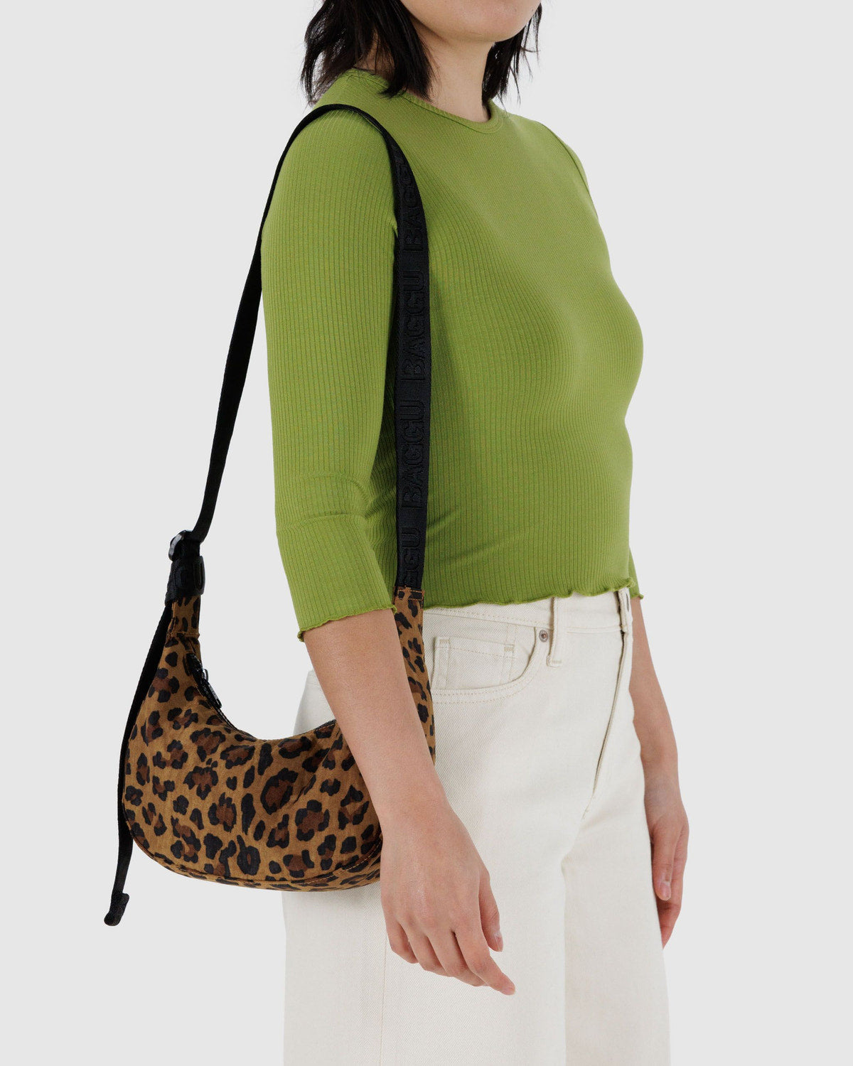 Baggu Discount - Small Nylon Crescent Bag Leopard