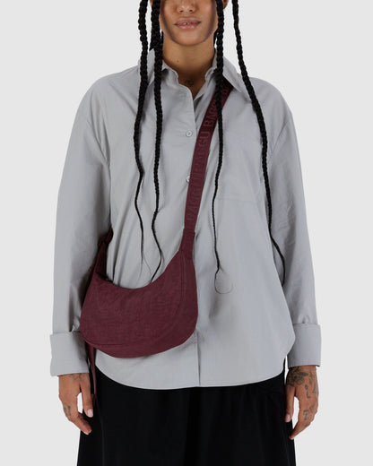 Baggu Customer Favorite - Small Nylon Crescent Bag Mahogany